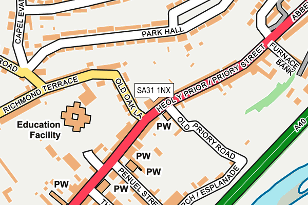 SA31 1NX map - OS OpenMap – Local (Ordnance Survey)