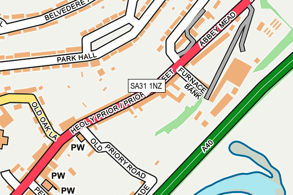 SA31 1NZ map - OS OpenMap – Local (Ordnance Survey)