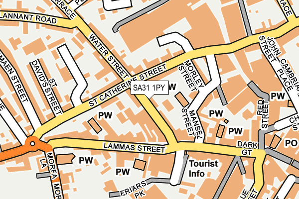 SA31 1PY map - OS OpenMap – Local (Ordnance Survey)