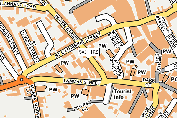 SA31 1PZ map - OS OpenMap – Local (Ordnance Survey)