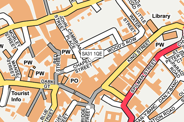 SA31 1QE map - OS OpenMap – Local (Ordnance Survey)