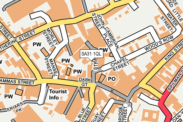SA31 1QL map - OS OpenMap – Local (Ordnance Survey)
