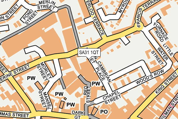 SA31 1QT map - OS OpenMap – Local (Ordnance Survey)