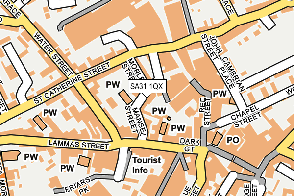 SA31 1QX map - OS OpenMap – Local (Ordnance Survey)