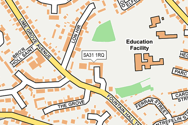 SA31 1RQ map - OS OpenMap – Local (Ordnance Survey)