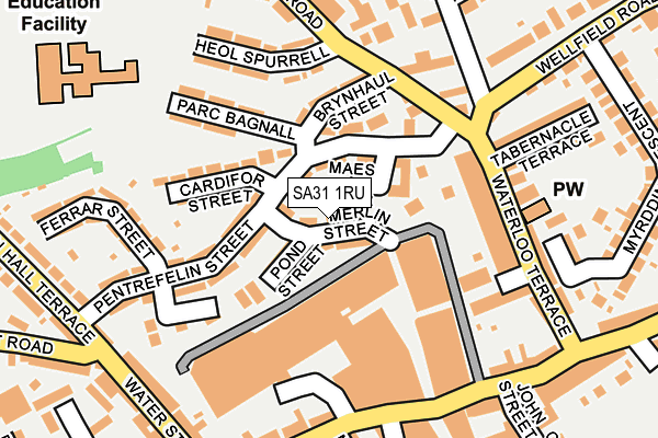 SA31 1RU map - OS OpenMap – Local (Ordnance Survey)