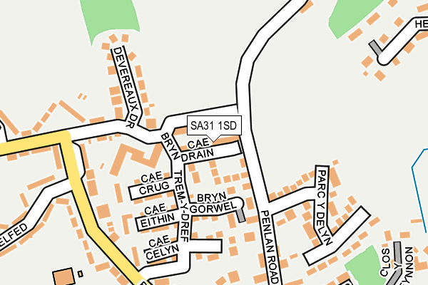 SA31 1SD map - OS OpenMap – Local (Ordnance Survey)