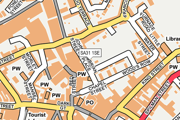 SA31 1SE map - OS OpenMap – Local (Ordnance Survey)