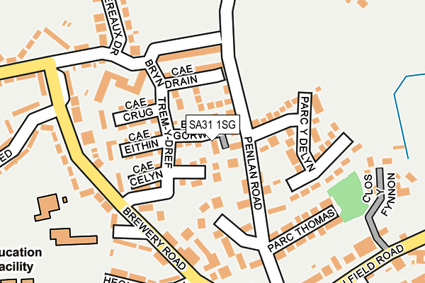 SA31 1SG map - OS OpenMap – Local (Ordnance Survey)