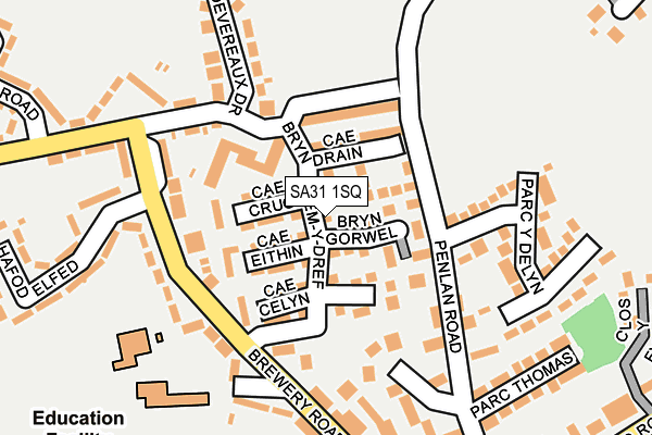 SA31 1SQ map - OS OpenMap – Local (Ordnance Survey)