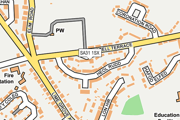 SA31 1SX map - OS OpenMap – Local (Ordnance Survey)