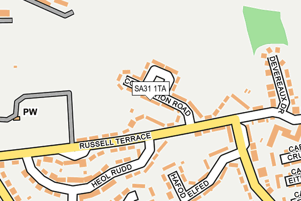 SA31 1TA map - OS OpenMap – Local (Ordnance Survey)