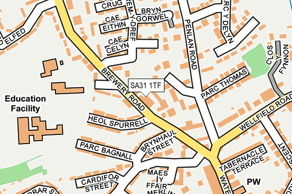 SA31 1TF map - OS OpenMap – Local (Ordnance Survey)