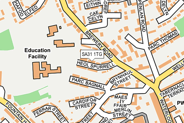 SA31 1TG map - OS OpenMap – Local (Ordnance Survey)