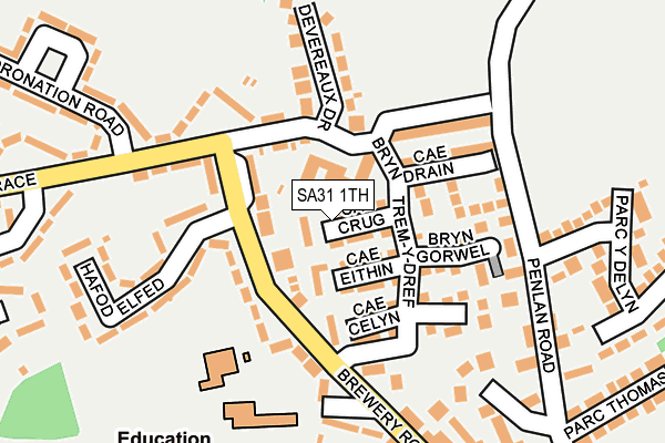 SA31 1TH map - OS OpenMap – Local (Ordnance Survey)