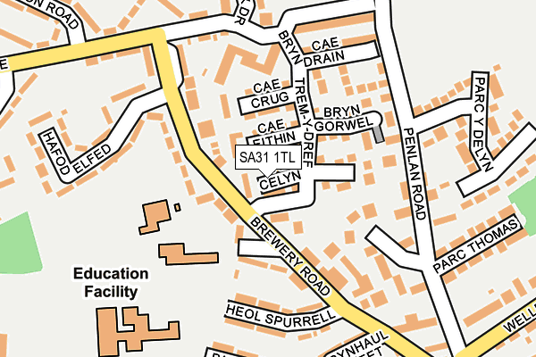 SA31 1TL map - OS OpenMap – Local (Ordnance Survey)