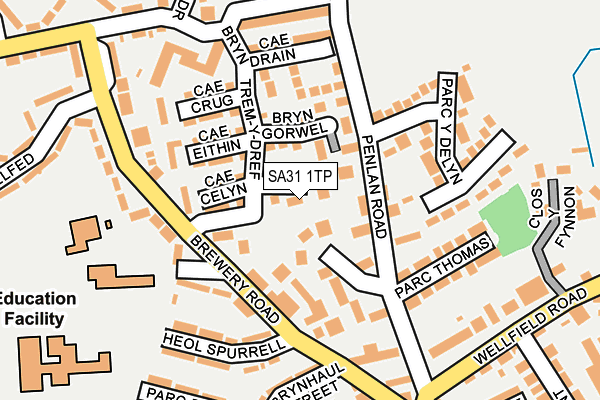 SA31 1TP map - OS OpenMap – Local (Ordnance Survey)