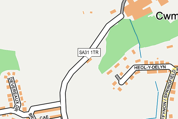 SA31 1TR map - OS OpenMap – Local (Ordnance Survey)
