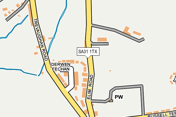 SA31 1TX map - OS OpenMap – Local (Ordnance Survey)