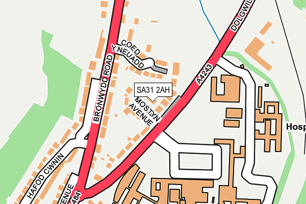 SA31 2AH map - OS OpenMap – Local (Ordnance Survey)