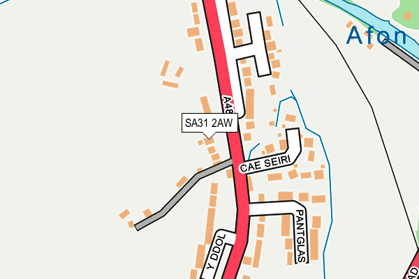 SA31 2AW map - OS OpenMap – Local (Ordnance Survey)