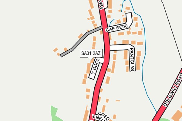 SA31 2AZ map - OS OpenMap – Local (Ordnance Survey)
