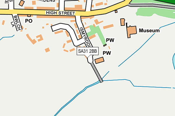 SA31 2BB map - OS OpenMap – Local (Ordnance Survey)