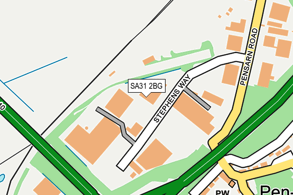 SA31 2BG map - OS OpenMap – Local (Ordnance Survey)