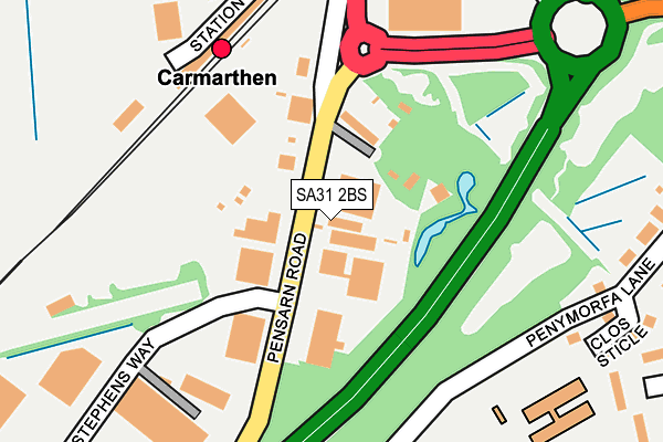 SA31 2BS map - OS OpenMap – Local (Ordnance Survey)