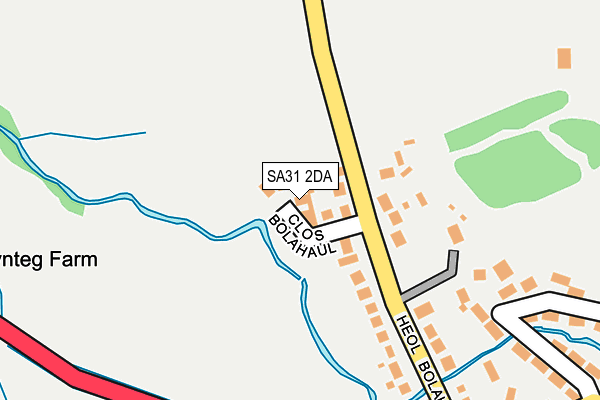 SA31 2DA map - OS OpenMap – Local (Ordnance Survey)