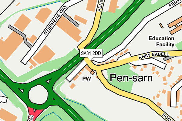 SA31 2DD map - OS OpenMap – Local (Ordnance Survey)