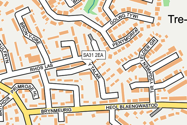 SA31 2EA map - OS OpenMap – Local (Ordnance Survey)