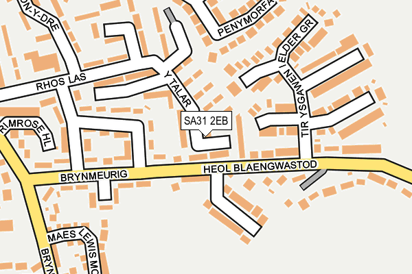 SA31 2EB map - OS OpenMap – Local (Ordnance Survey)