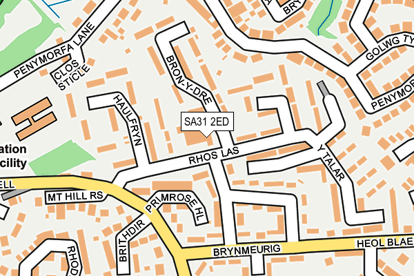 SA31 2ED map - OS OpenMap – Local (Ordnance Survey)