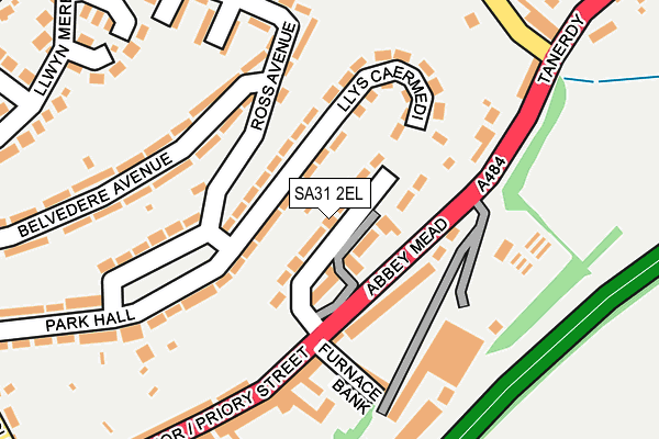 SA31 2EL map - OS OpenMap – Local (Ordnance Survey)