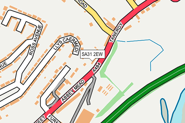 SA31 2EW map - OS OpenMap – Local (Ordnance Survey)