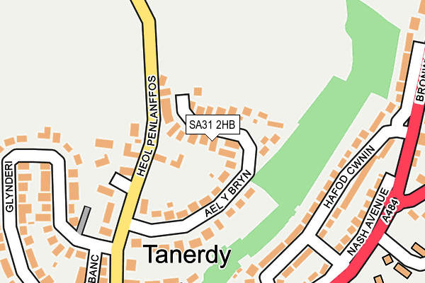 SA31 2HB map - OS OpenMap – Local (Ordnance Survey)