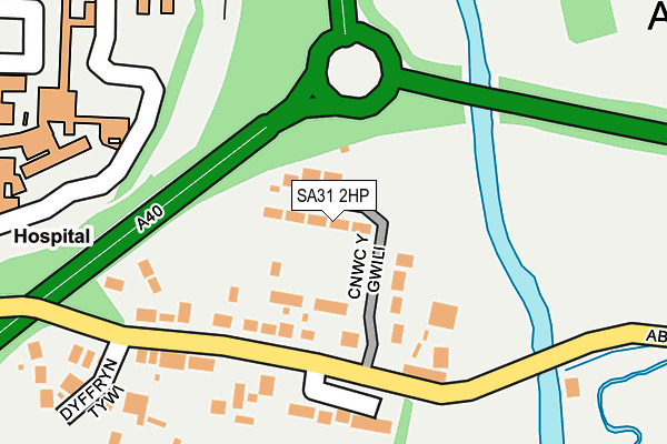 SA31 2HP map - OS OpenMap – Local (Ordnance Survey)