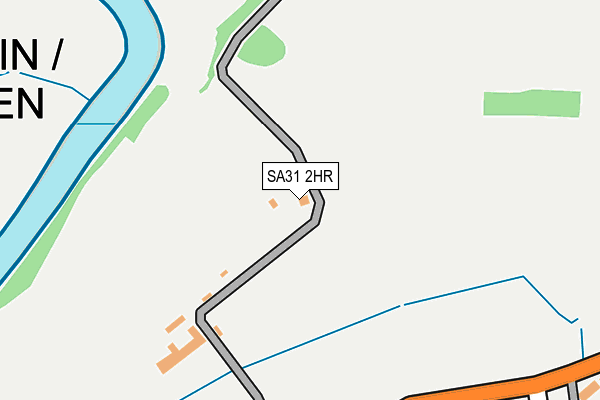 SA31 2HR map - OS OpenMap – Local (Ordnance Survey)