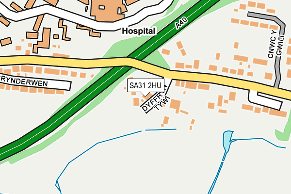 SA31 2HU map - OS OpenMap – Local (Ordnance Survey)