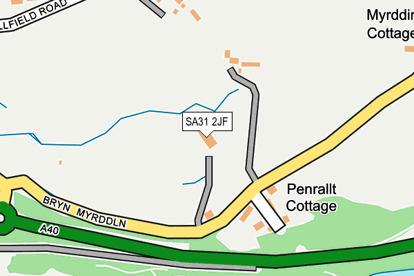 SA31 2JF map - OS OpenMap – Local (Ordnance Survey)