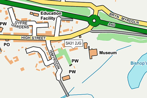 SA31 2JG map - OS OpenMap – Local (Ordnance Survey)