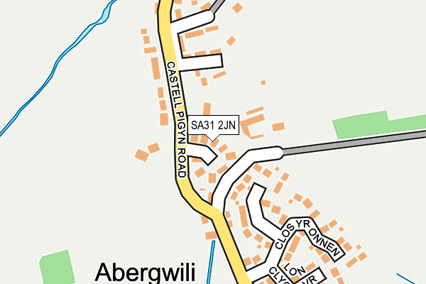 SA31 2JN map - OS OpenMap – Local (Ordnance Survey)