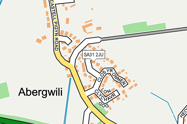 SA31 2JU map - OS OpenMap – Local (Ordnance Survey)
