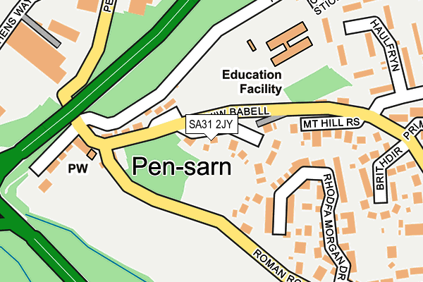 SA31 2JY map - OS OpenMap – Local (Ordnance Survey)