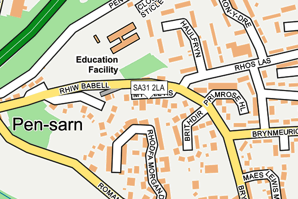 SA31 2LA map - OS OpenMap – Local (Ordnance Survey)