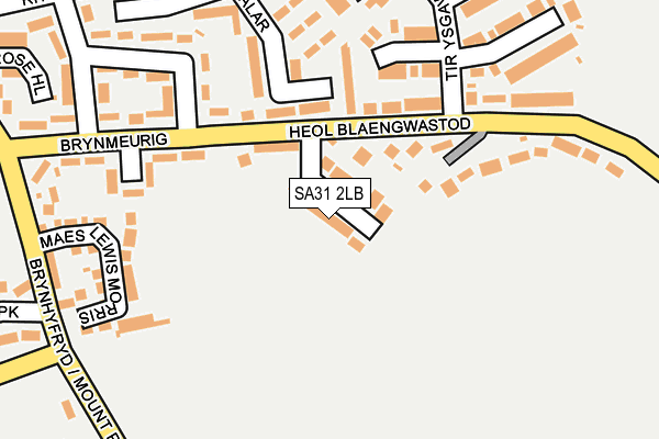 SA31 2LB map - OS OpenMap – Local (Ordnance Survey)