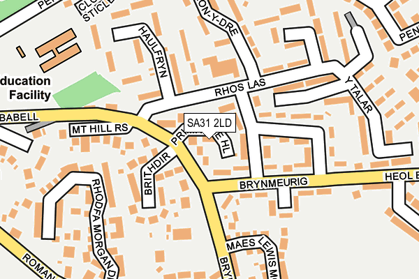 SA31 2LD map - OS OpenMap – Local (Ordnance Survey)