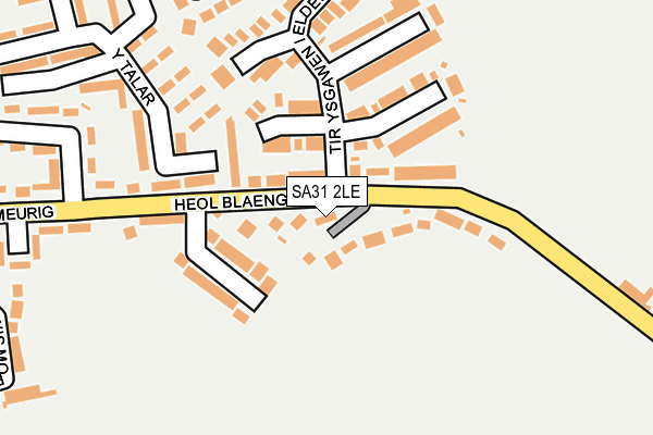 SA31 2LE map - OS OpenMap – Local (Ordnance Survey)