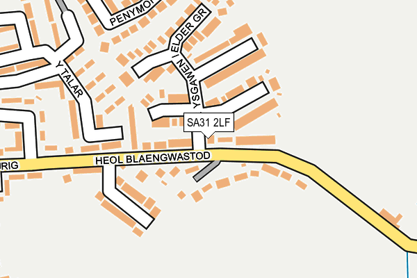 SA31 2LF map - OS OpenMap – Local (Ordnance Survey)